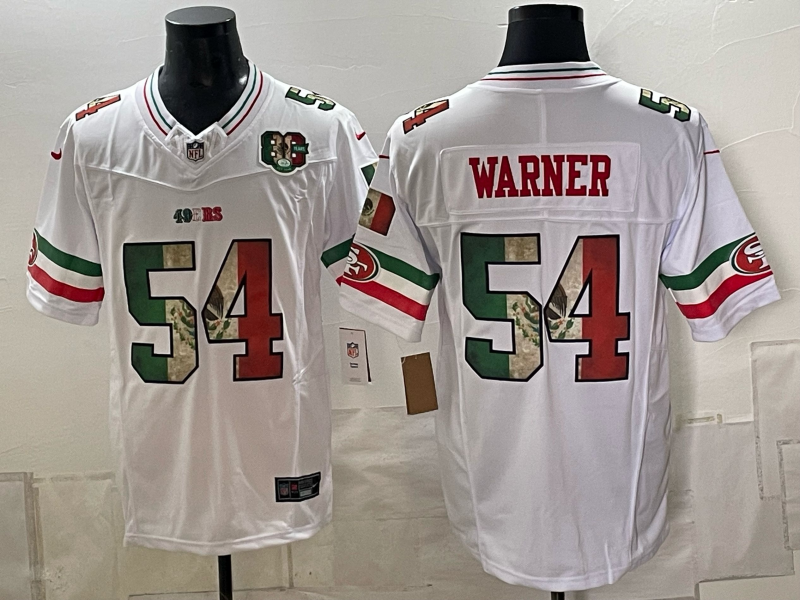 Men San Francisco #54 Warner white Nike NFL Game Jersey 0912002->san francisco 49ers->NFL Jersey